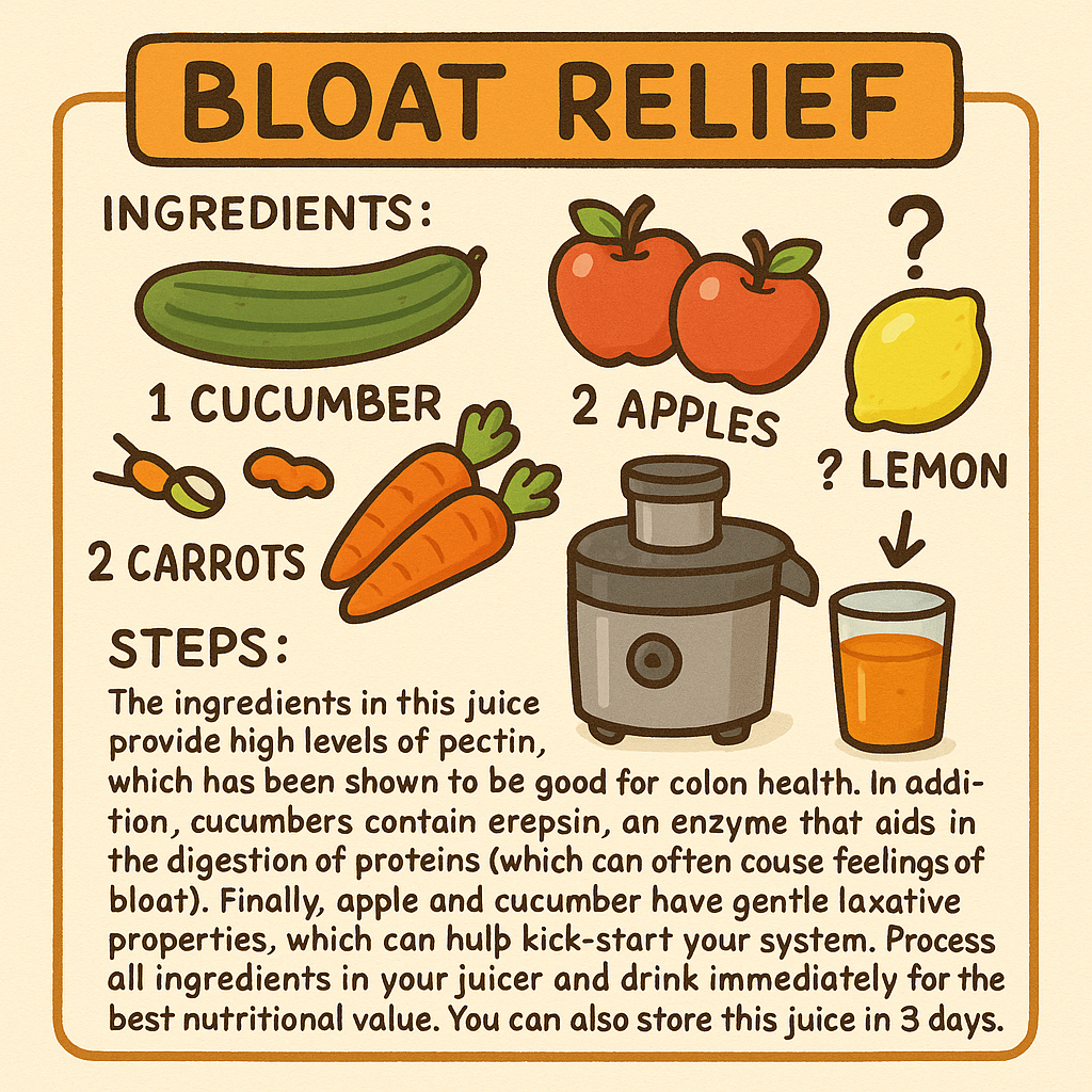 Bloat Relief Juice Recipe: A Natural Way to Improve Digestion and Reduce Discomfort
