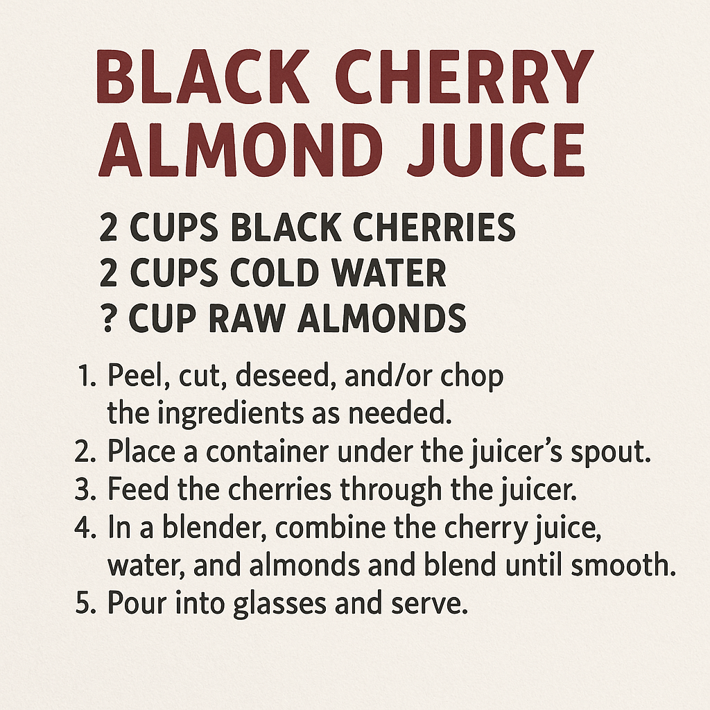 Black Cherry Almond Juice