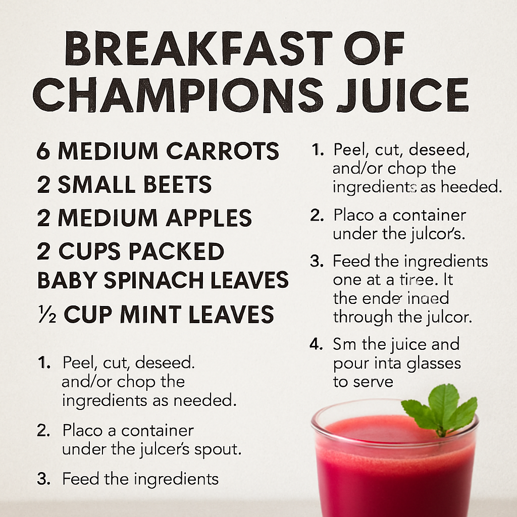 Breakfast of Champions' Juice