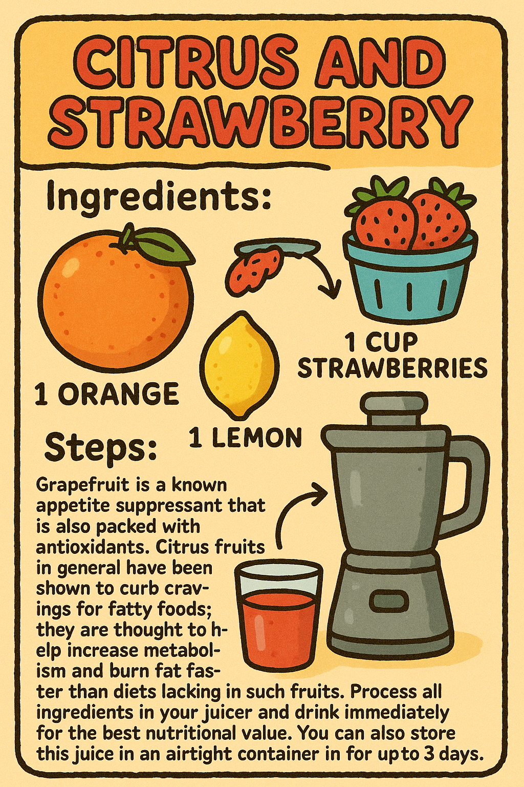 Citrus and Strawberry Juice: A Refreshing Blend for Heart Health and Metabolism