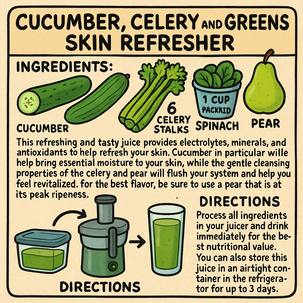 Cucumber, Celery, and Greens Skin Refresher