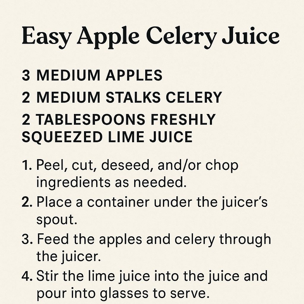 Apple Celery Juice