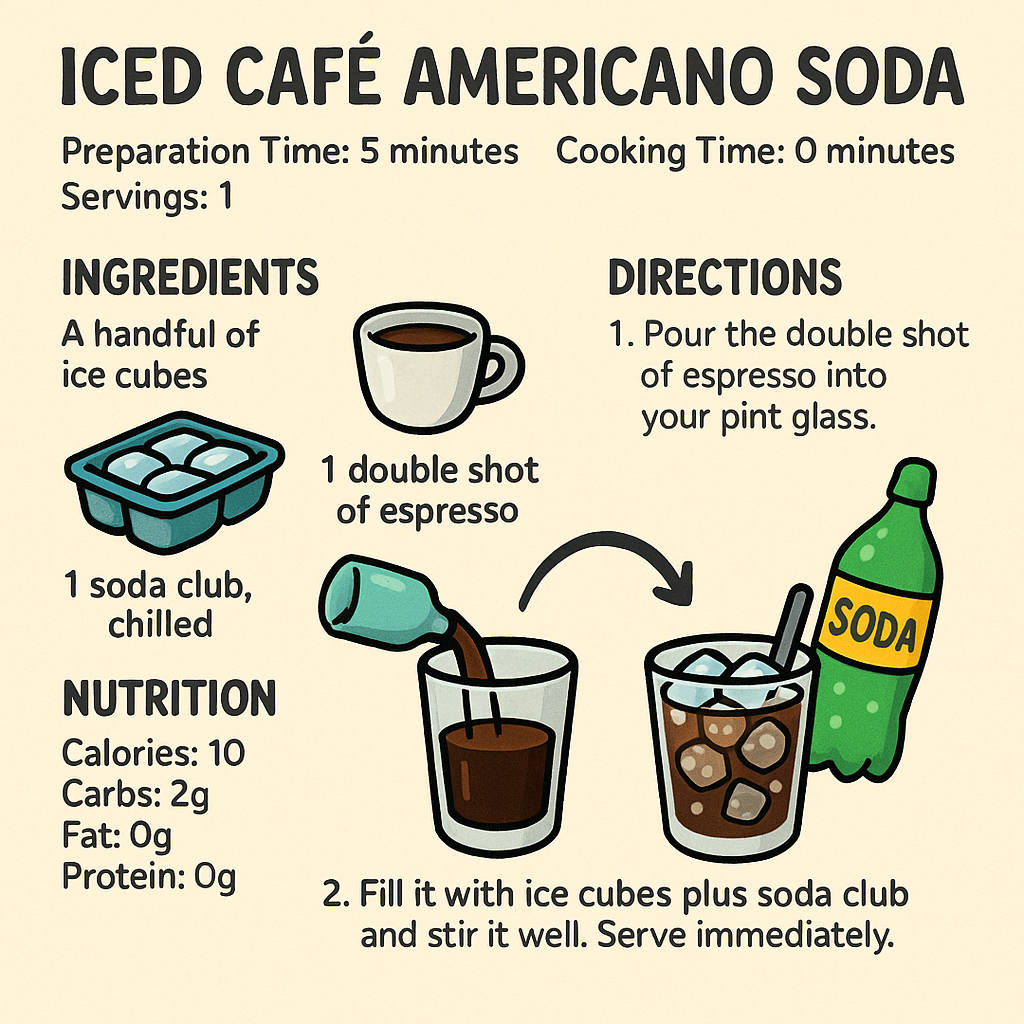 Iced Café Americano Soda