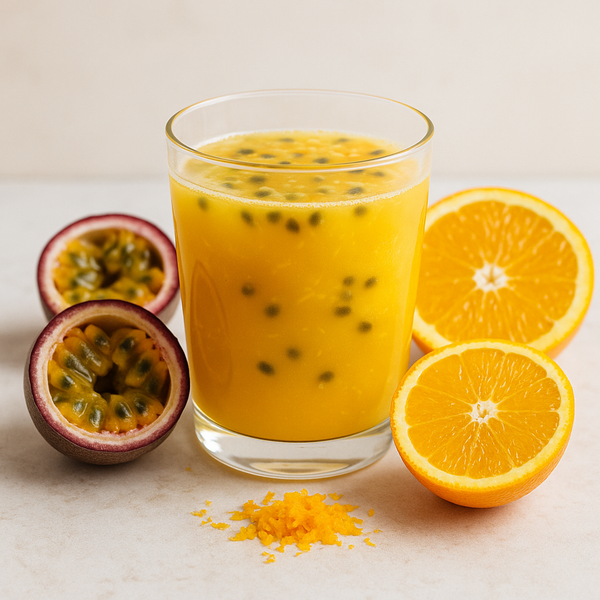 Fresh Passion Fruit Orange Mocktail