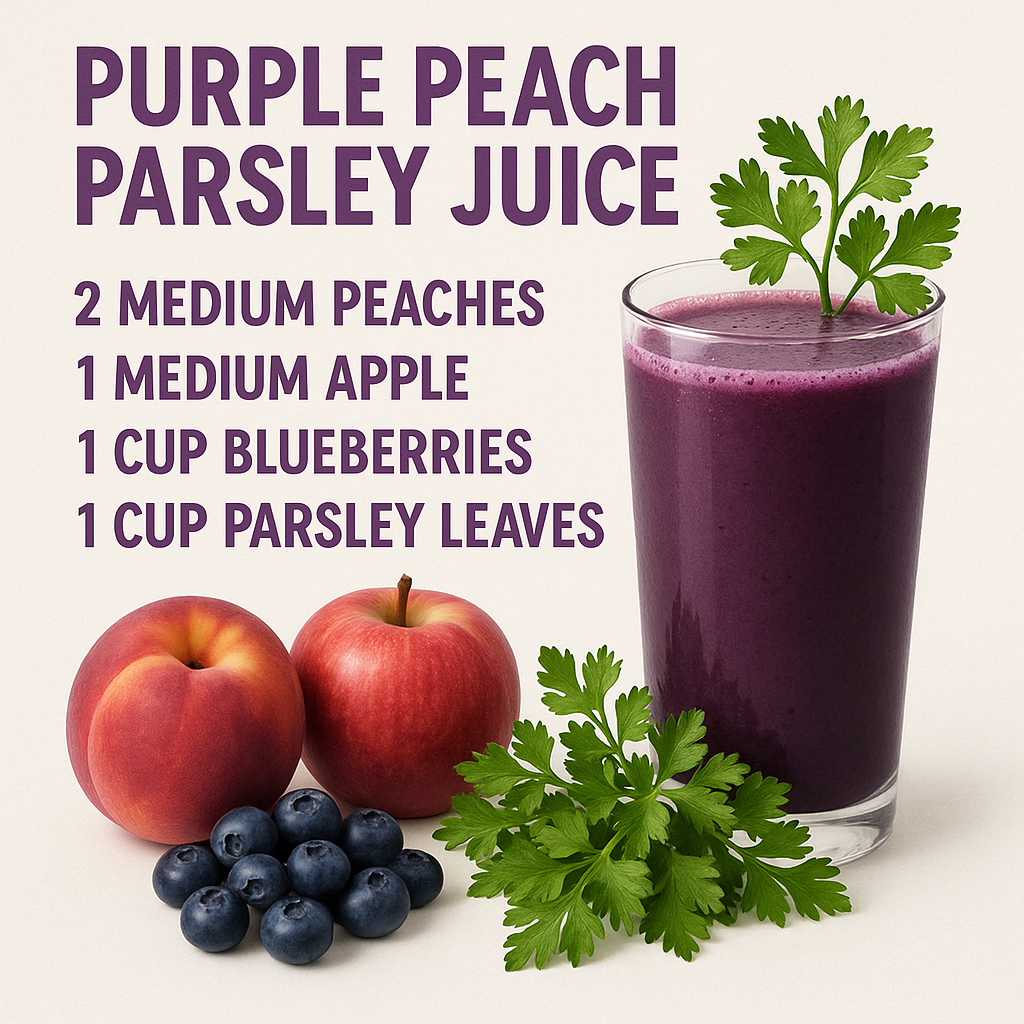 Purple Peach Parsley Juice