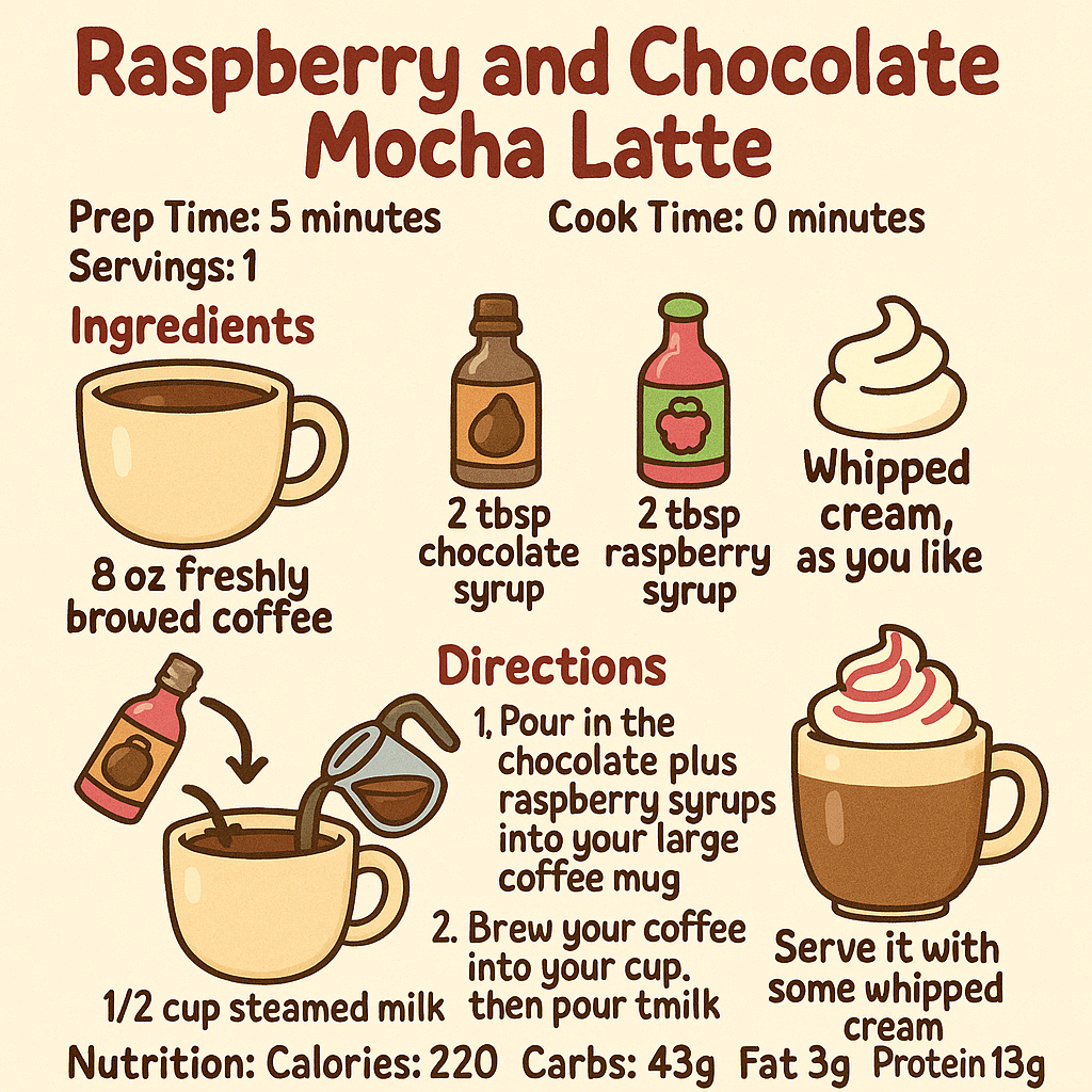Raspberry and Chocolate Mocha Latte