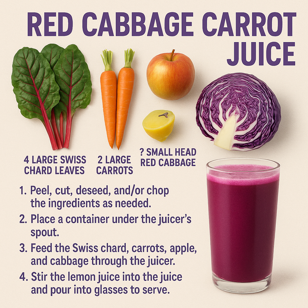  Red Cabbage and Carrot Juice