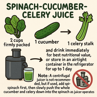 Spinach, Cucumber, and Celery Juice