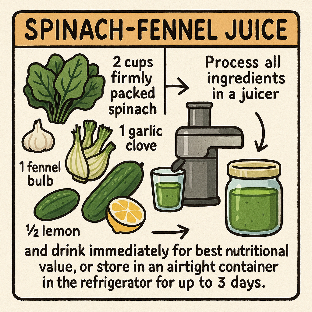 Fennel and Spinach Juice Recipe 