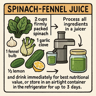 Fennel and Spinach Juice Recipe 