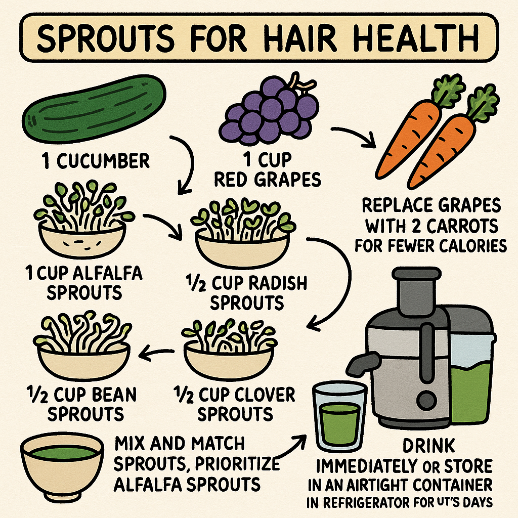 Sprout Juice for Healthy, Shiny Hair – A Complete Guide