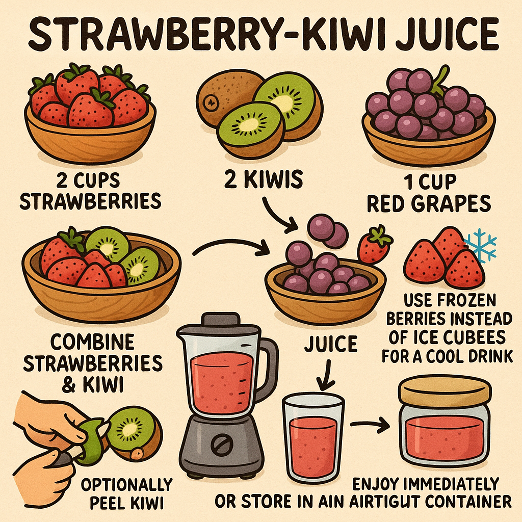 Strawberry Kiwi Juice: A Fresh Way to Energize Your Day