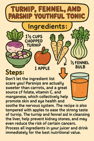 Turnip, Fennel, and Parsnip Youthful Tonic