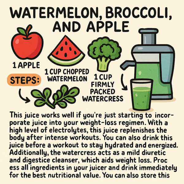 Watermelon, Broccoli, and Apple Juice