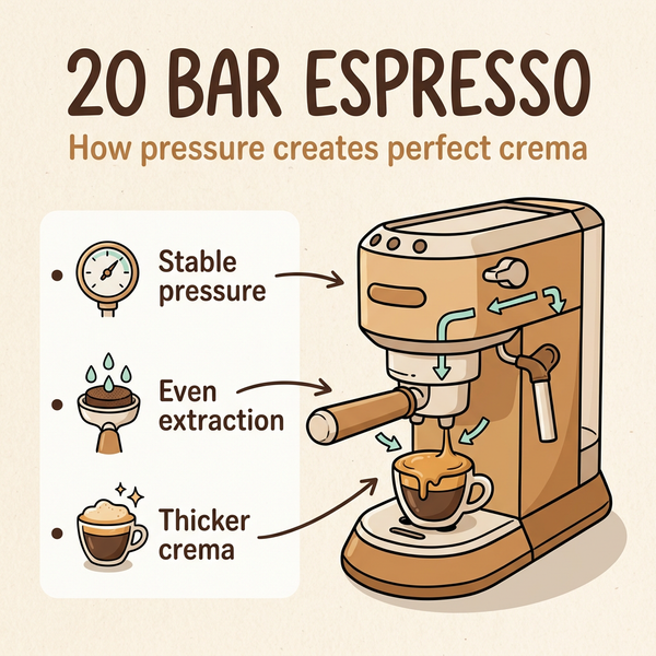 How a 20 Bar Espresso Machine Creates the Perfect Crema