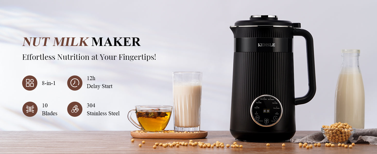 32oz Black Soy Machine | 8-in-1 & Self-Clean - Shardor