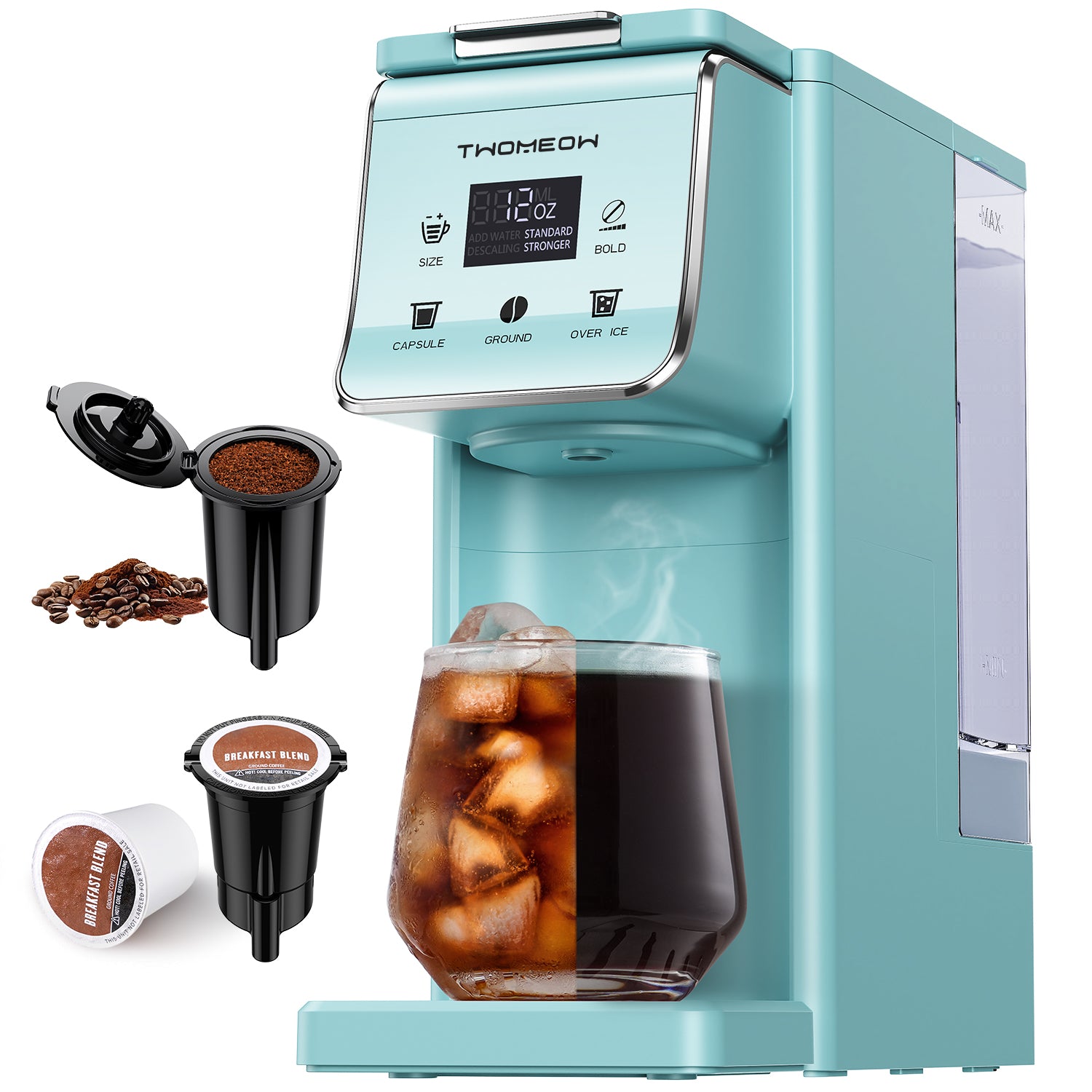 TWOMEOW K Cup Coffee Maker With Bold Setting Blue