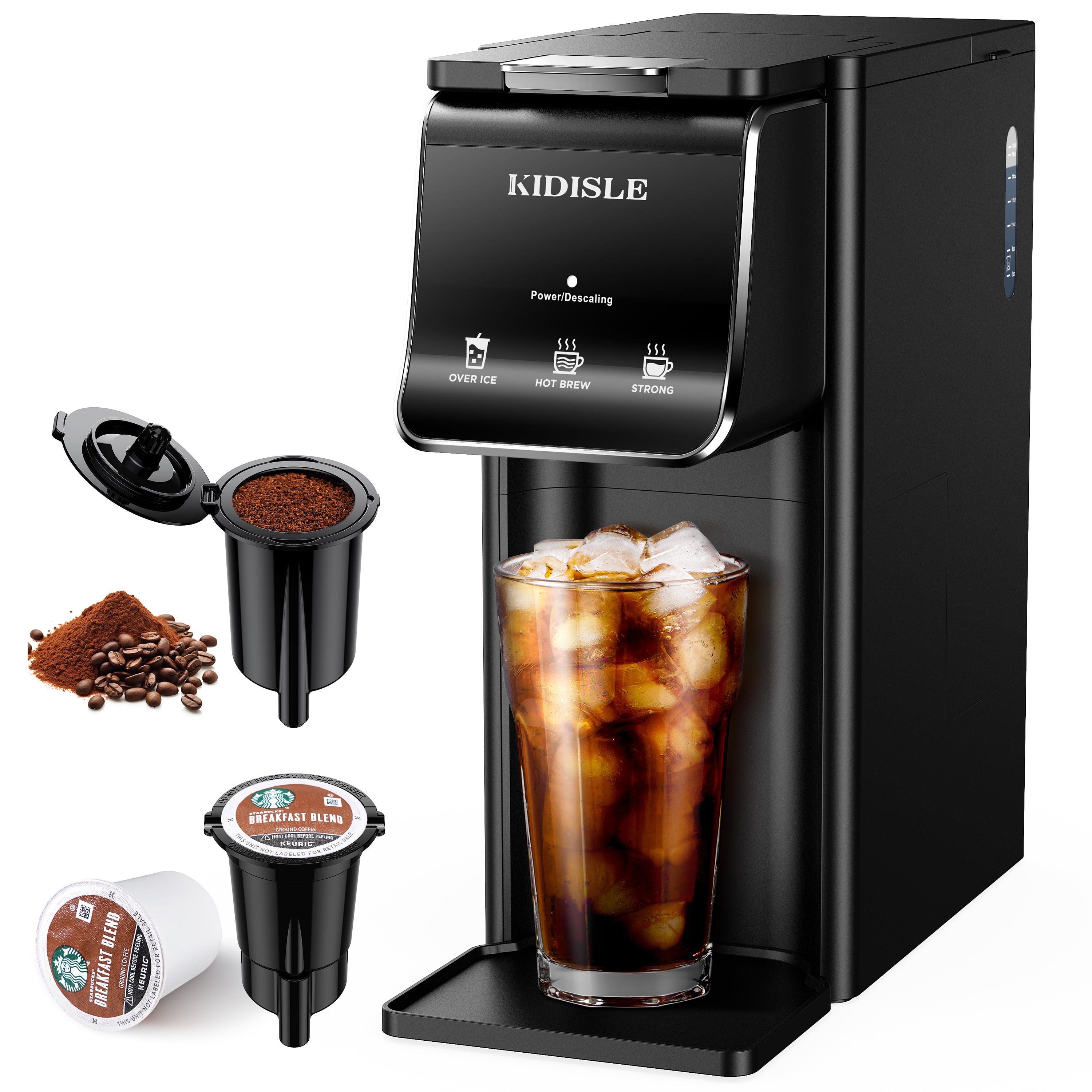 KIDISLE®  2-in-1 Brewing Flexibility Black