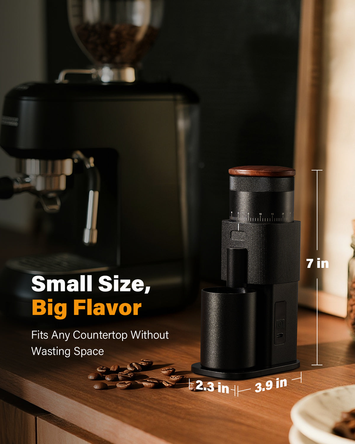 SHARDOR® Coffee Burr Grinder Professional with  All-Metal Single-Dose Coffee Grinder – Quiet DC Motor