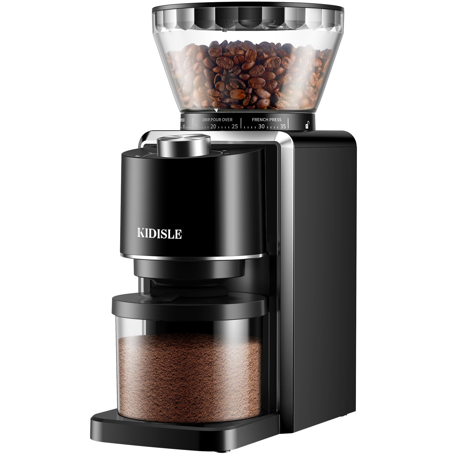 KIDISLE Coffee Burr Grinder with 35 Precision Grind Settings