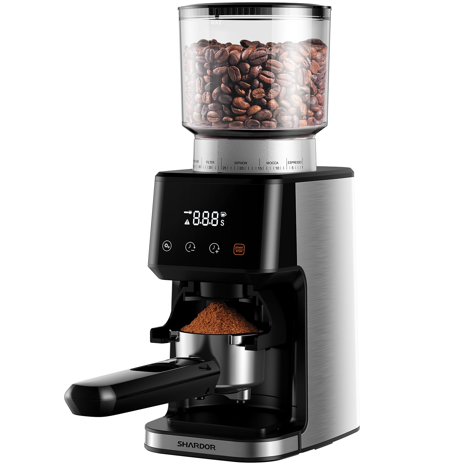 SHARDOR® Coffee Burr Grinder with Precision Timer Black