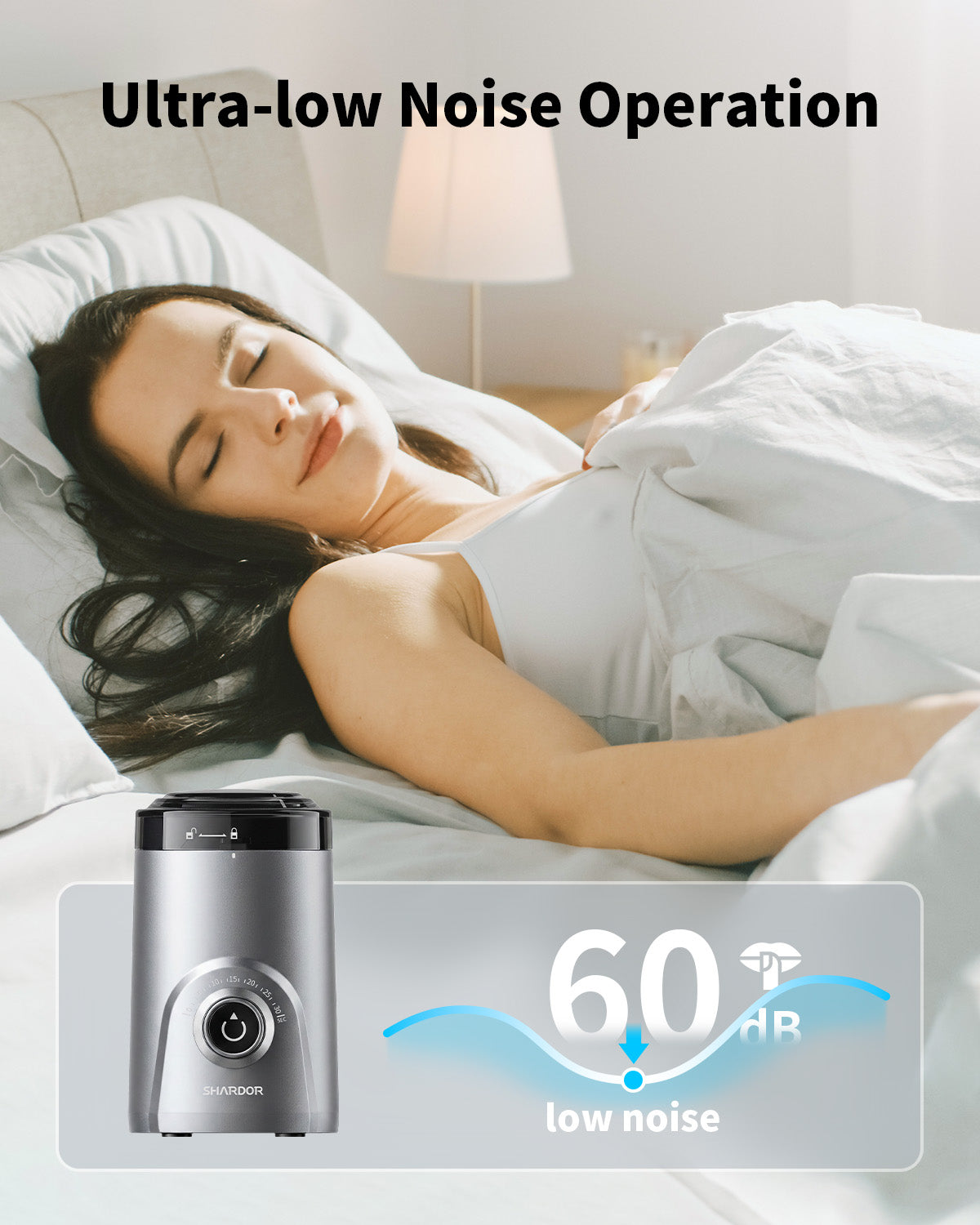SHARDOR Coffee Blade Grinder with  Super Silent Blade and Compact-Silver