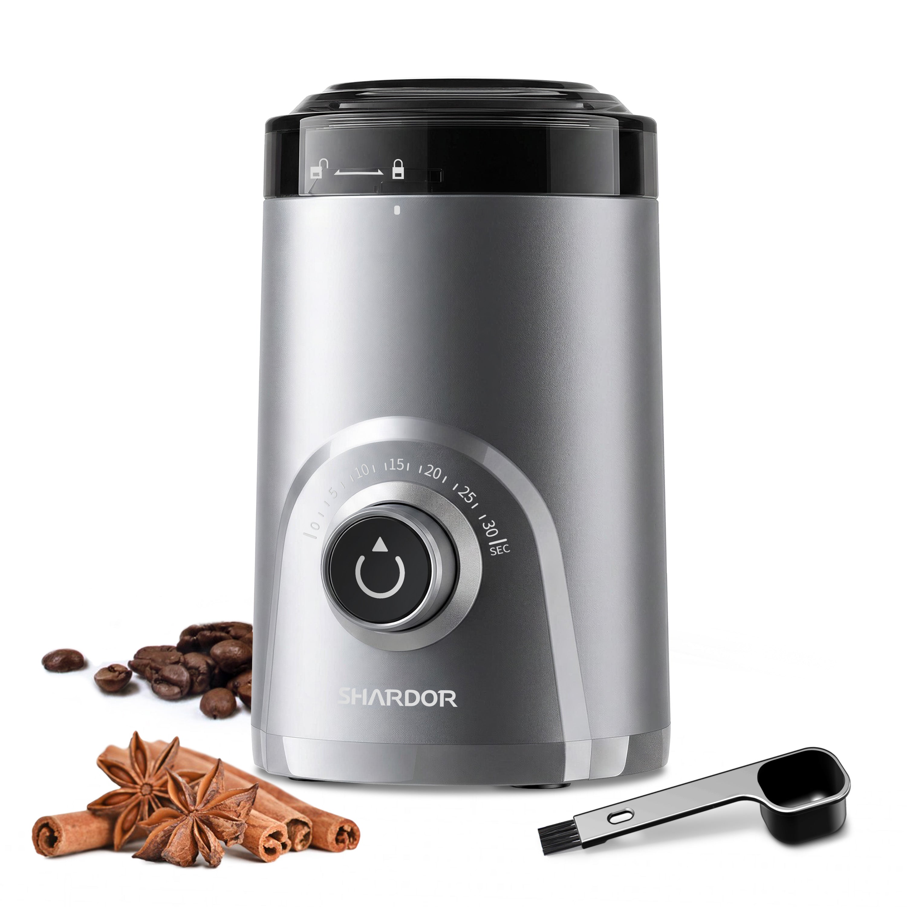 SHARDOR Coffee Blade Grinder with  Super Silent Blade and Compact-Silver