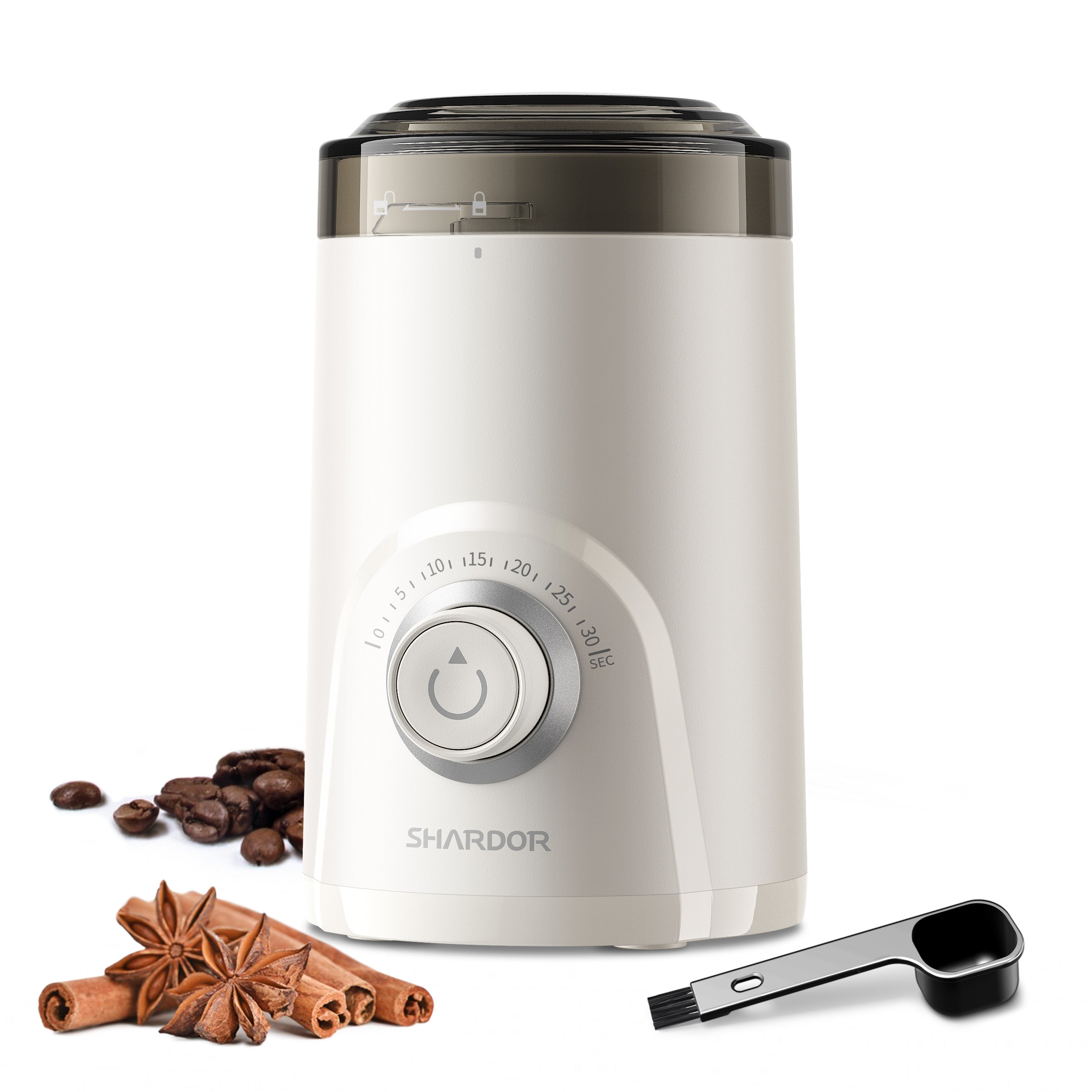 SHARDOR Coffee Blade Grinder with  Super Silent Blade and Compact-White