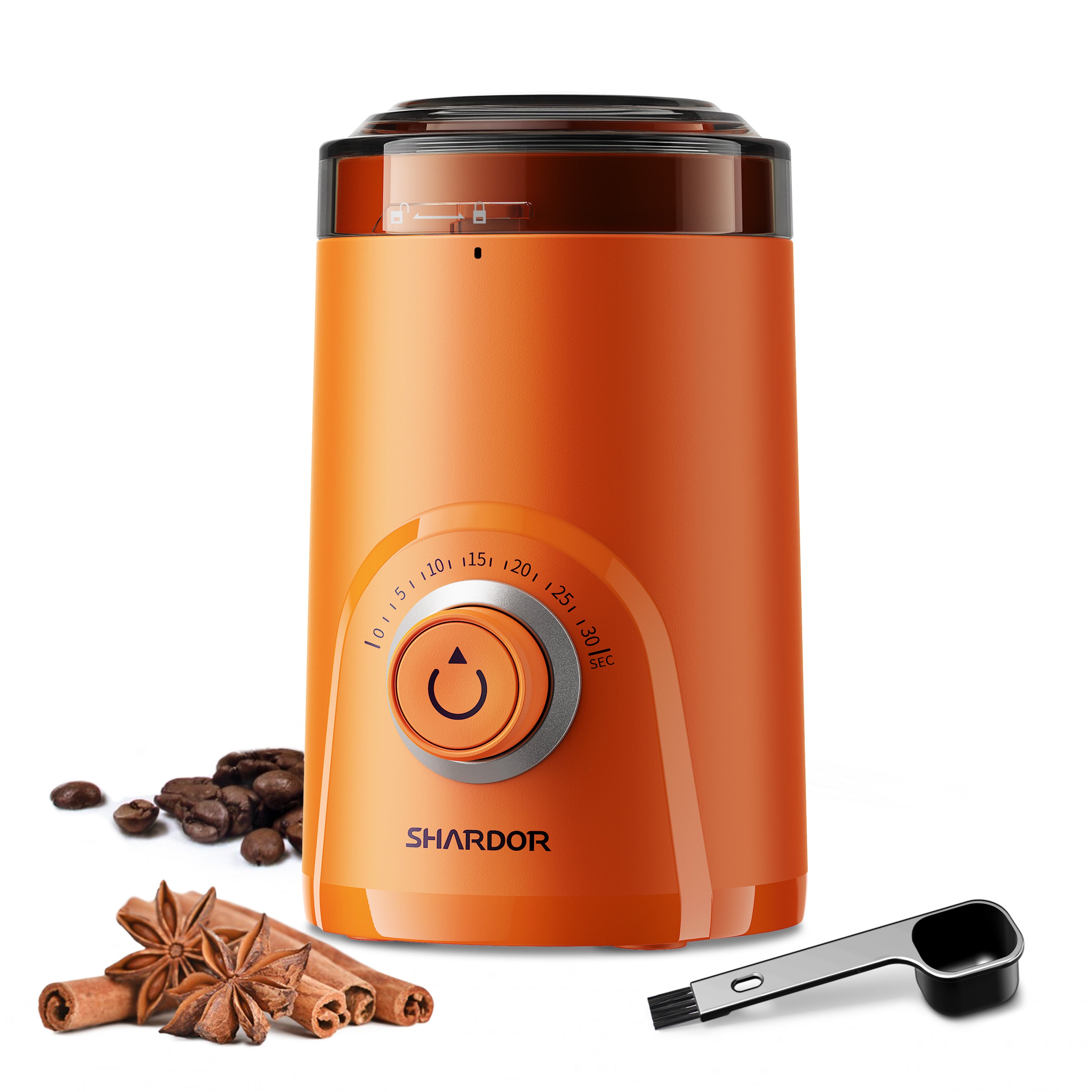 SHARDOR Coffee Blade Grinder with  Super Silent Blade and Compact-Orange