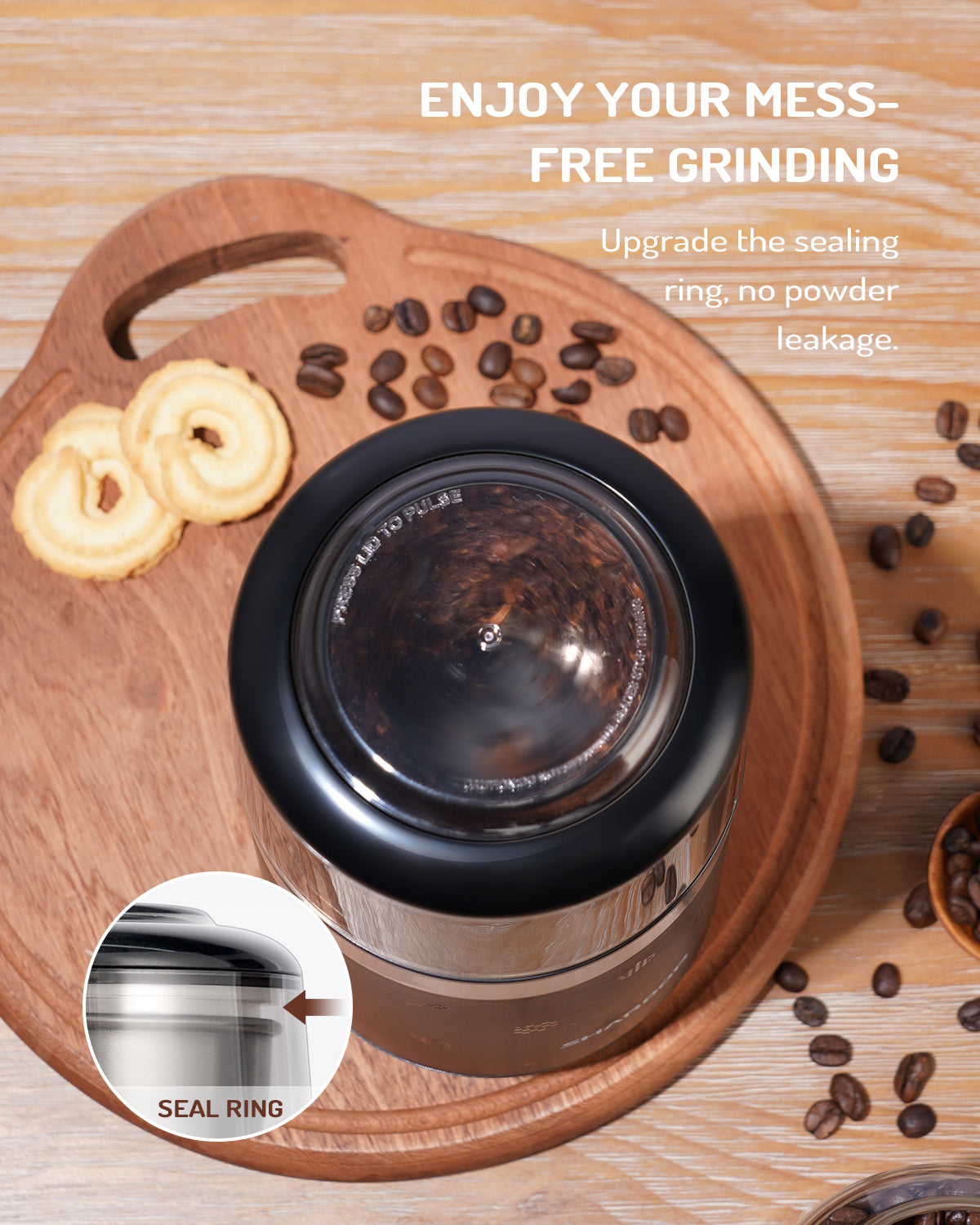 SHARDOR Super Silent Coffee Grinder, Herb, Spice, Electric Coffee Bean