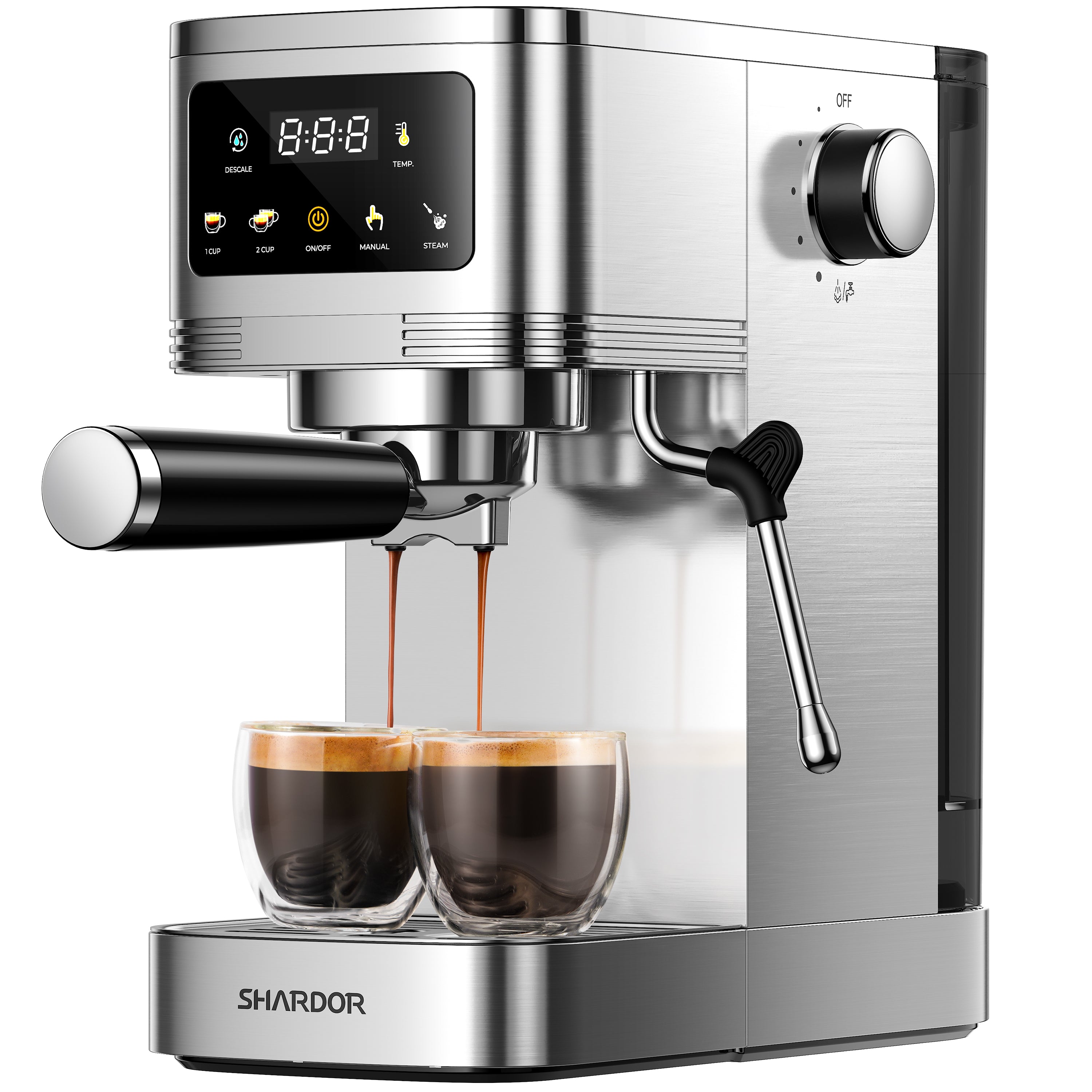 20 Bar Espresso Machine | Touchscreen & Adjustable Steam | Shardor