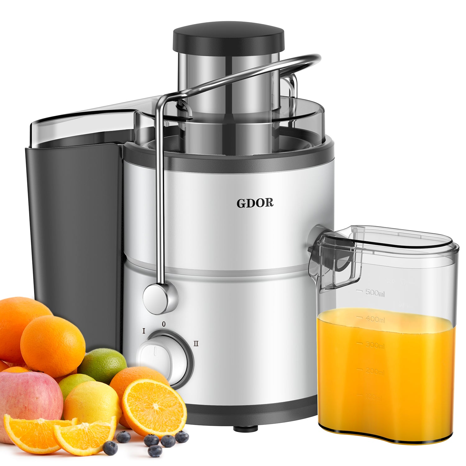 GDOR  800W Juicer Machine with 3 Wide Feed Chute