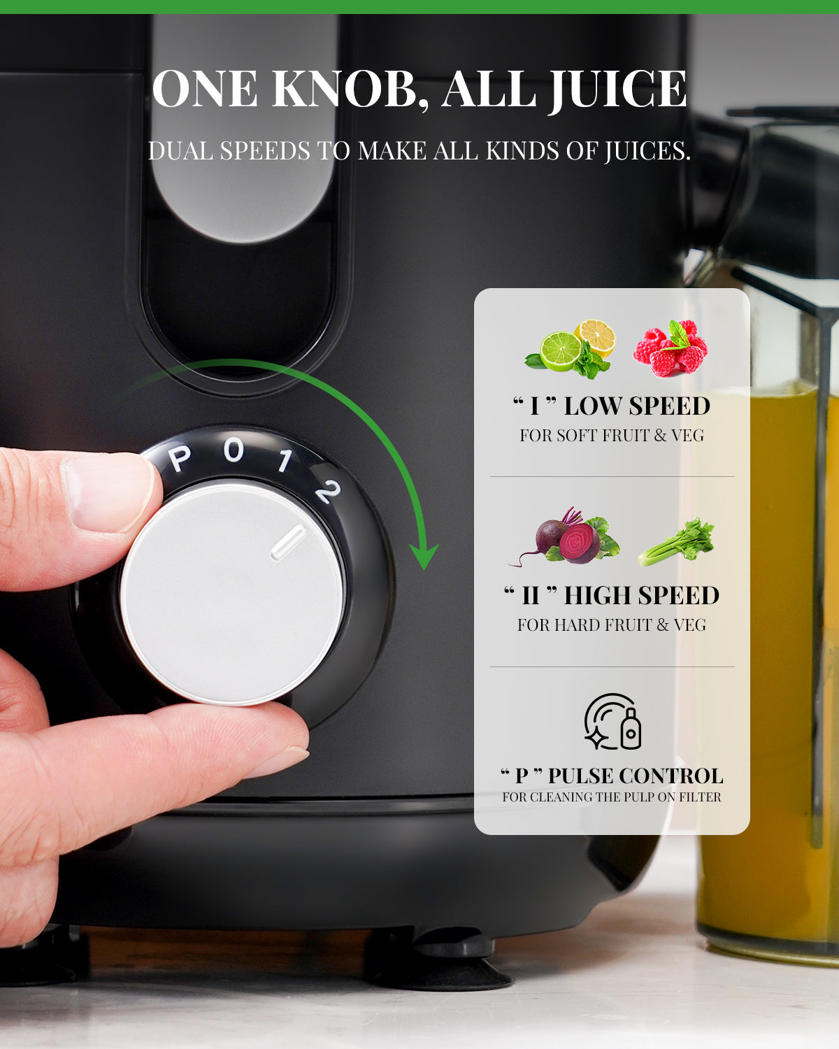 GDOR Electric Centrifugal Juicer with Titanium Enhanced Cut Disc