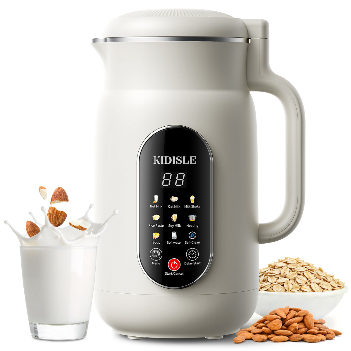 KIDISLE 10-in-1 Nut Milk Maker Machine & Soup Maker 51oz