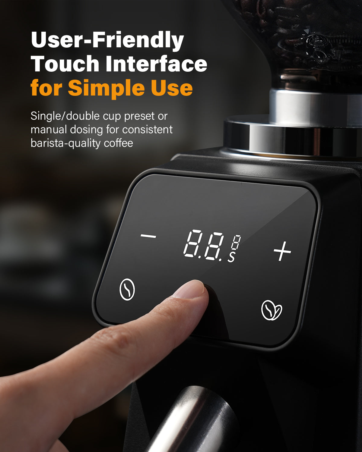 SHARDOR® Coffee Burr Grinder Professional with 100 Grind Settings Die-Cast Aluminum Housing