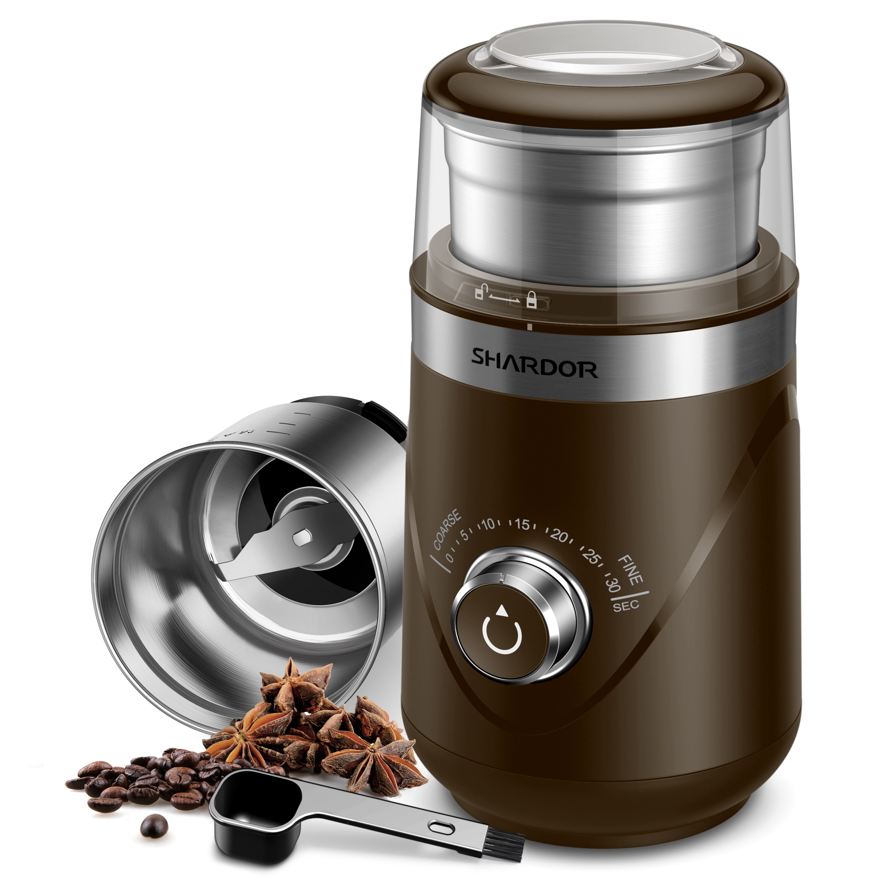 SHARDOR® Coffee Blade Grinder with Manual adjustment knob Coffee
