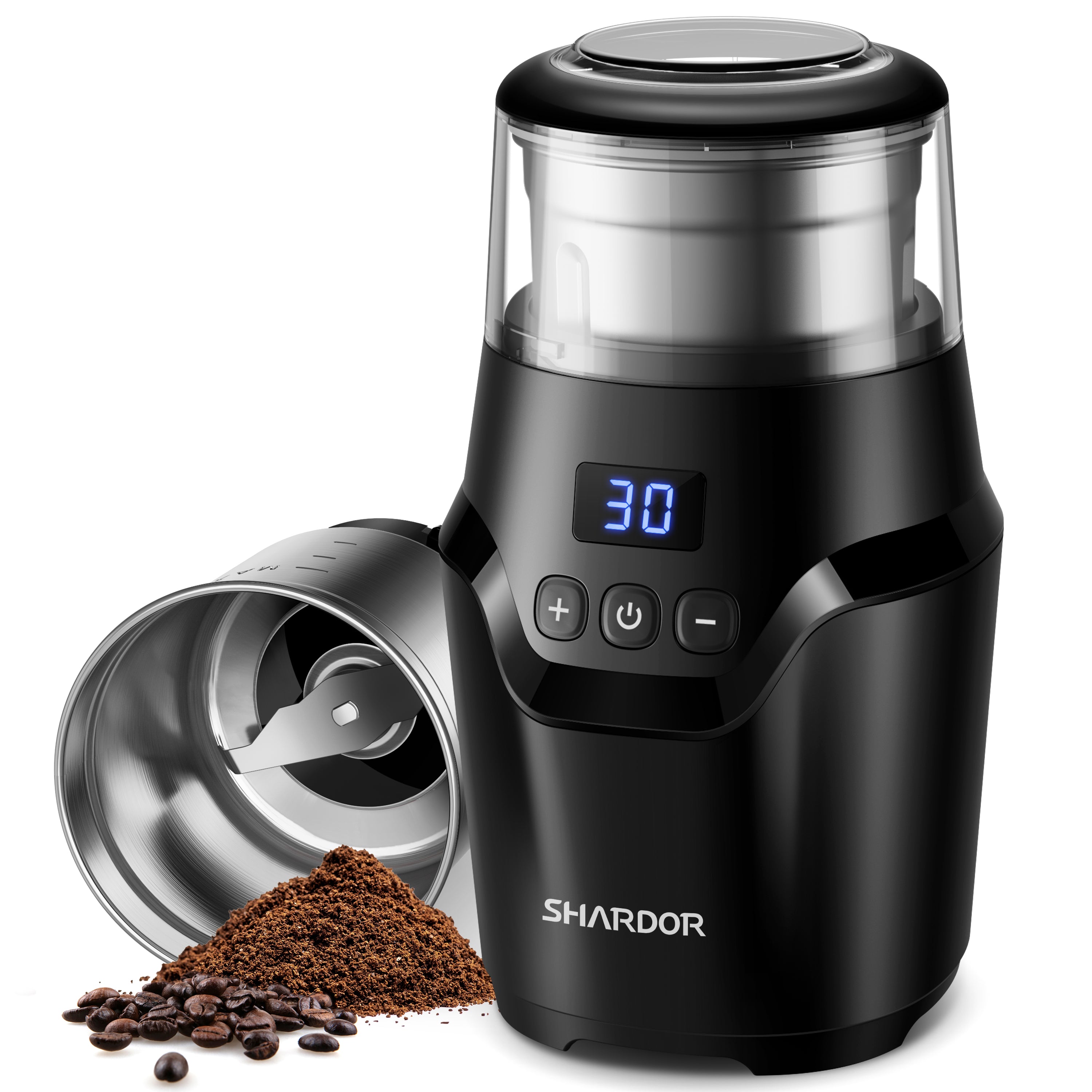 SHARDOR® Coffee Blade Grinder with Smart and Adjustable Grinding Black