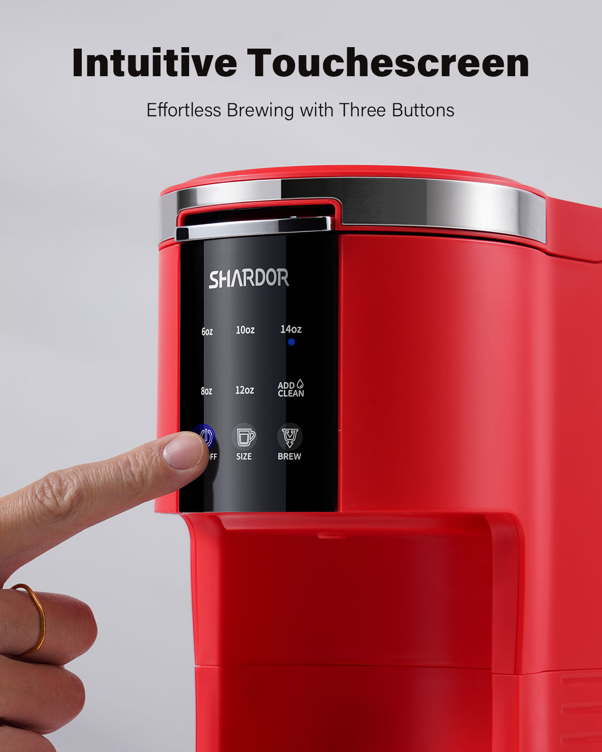 SHARDOR® 3 in 1 Single Serve Coffee Maker for K Cup Pods Red