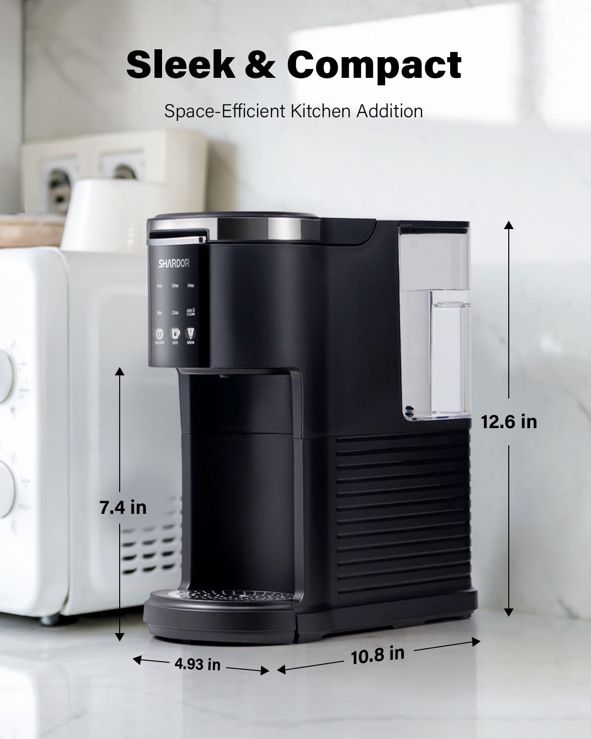 SHARDOR® 3 in 1 Single Serve Coffee Maker for K Cup Pods Black