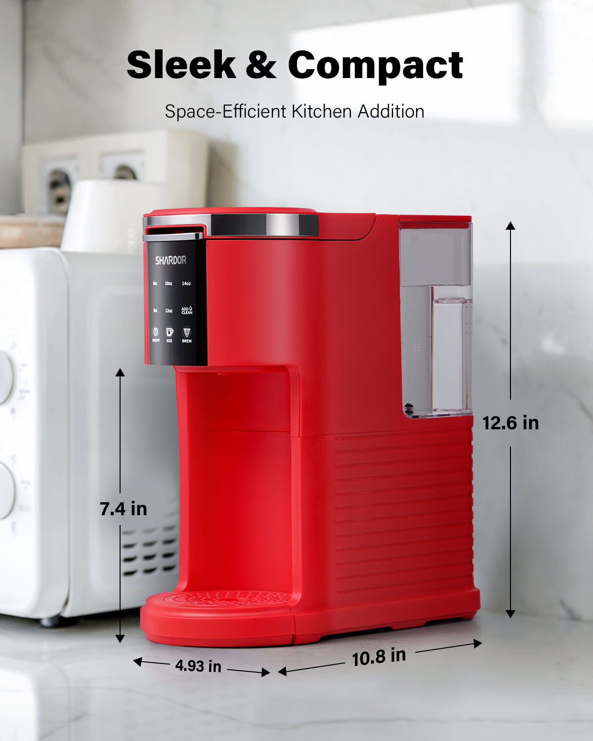 SHARDOR® 3 in 1 Single Serve Coffee Maker for K Cup Pods Red