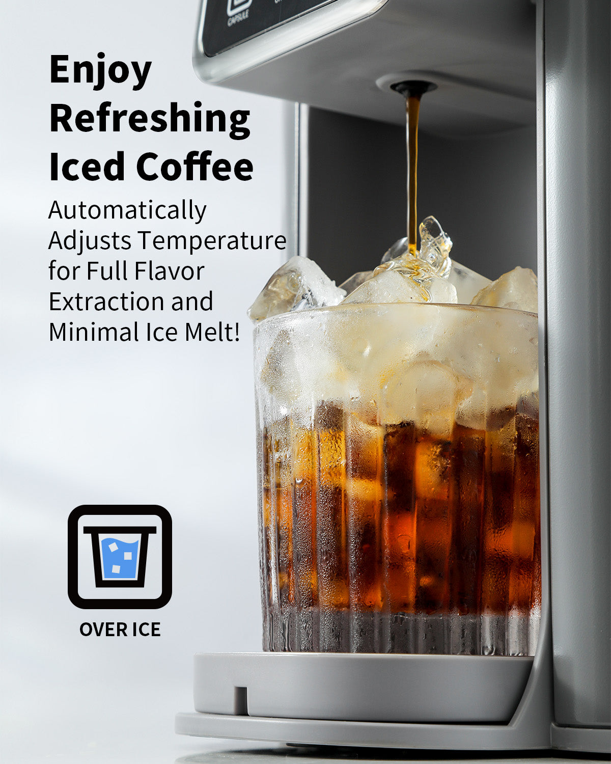 KIDISLE®  K Cup Pods Coffee Maker Gray