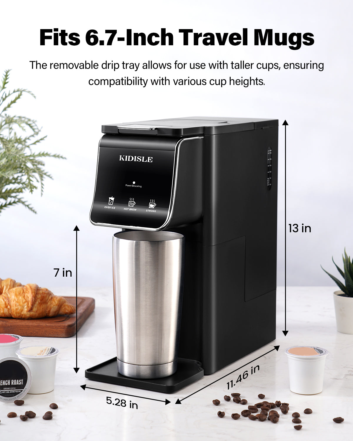 KIDISLE®  2-in-1 Brewing Flexibility Black
