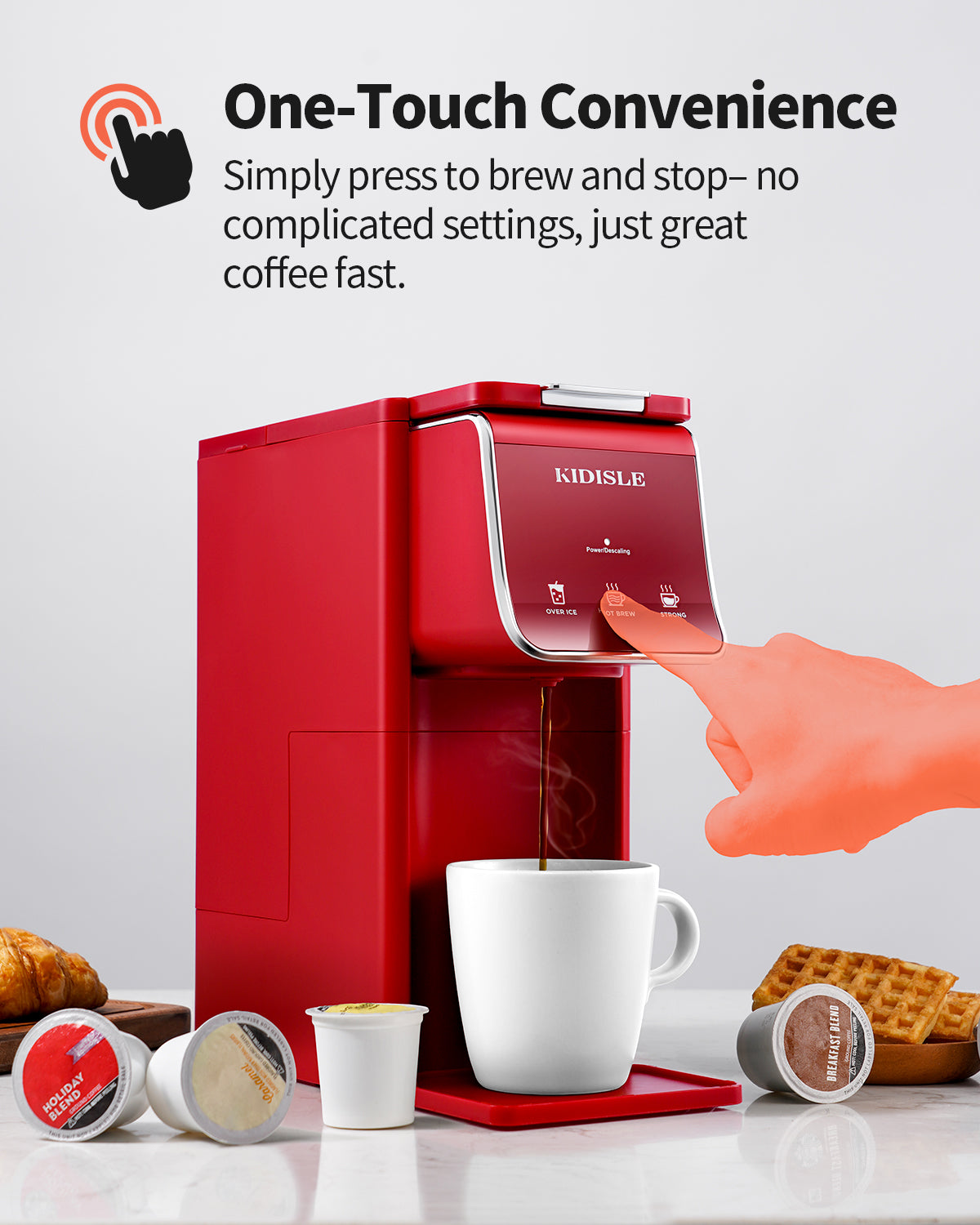 KIDISLE®  2-in-1 Brewing Flexibility Red