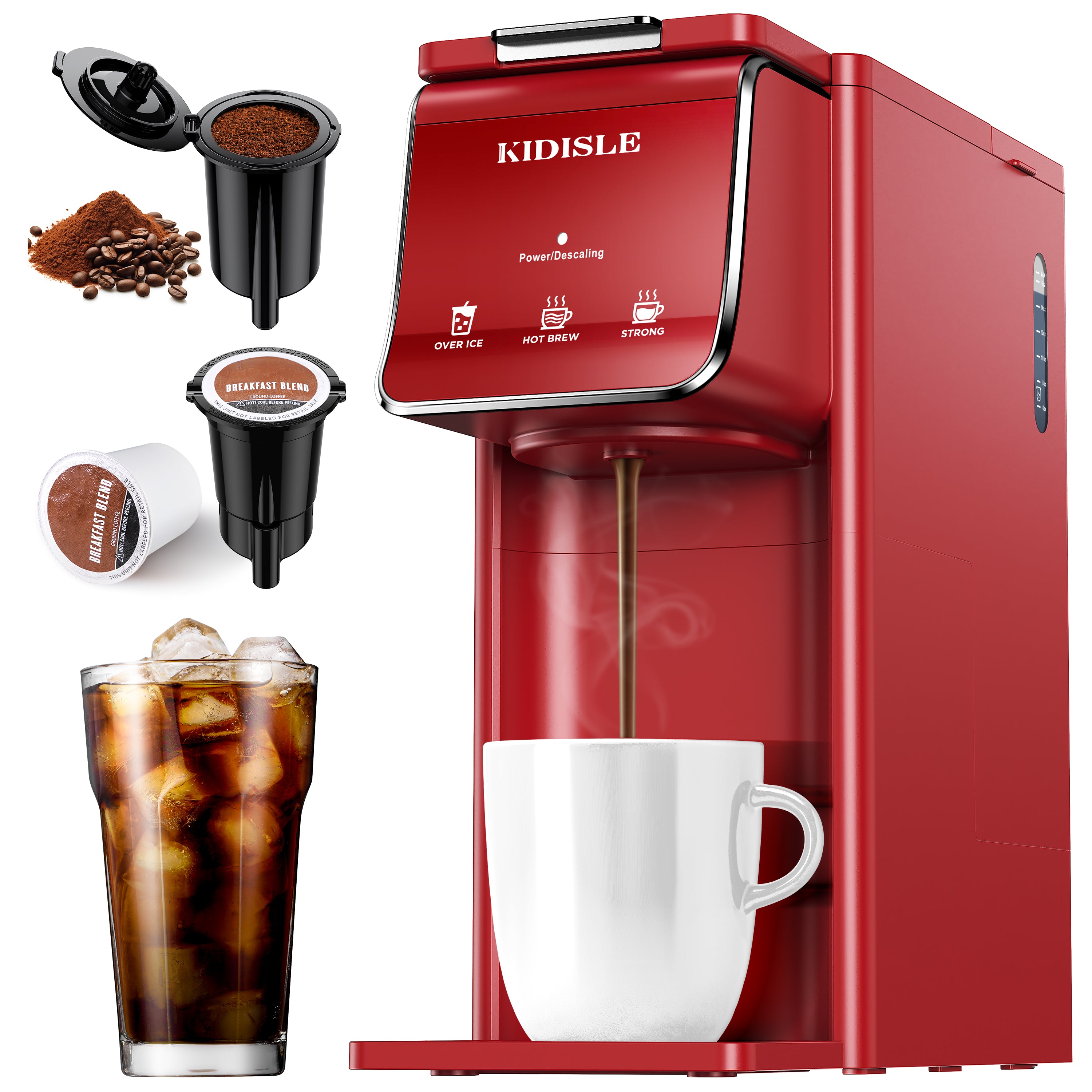 KIDISLE®  2-in-1 Brewing Flexibility Red