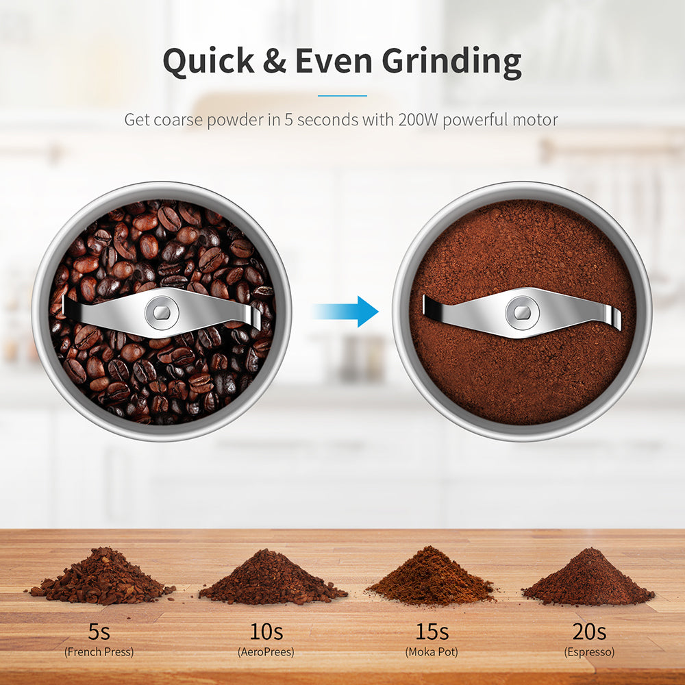 SHARDOR® Coffee Blade Grinder with Custom grinding