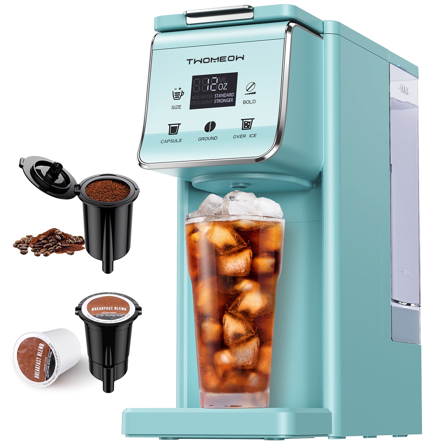 TWOMEOW K Cup Coffee Maker With Bold Setting Blue