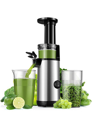 KIDISLE Small Juice Maker for Fruit and Vegetable Reverse Function 600ml Cup Brush